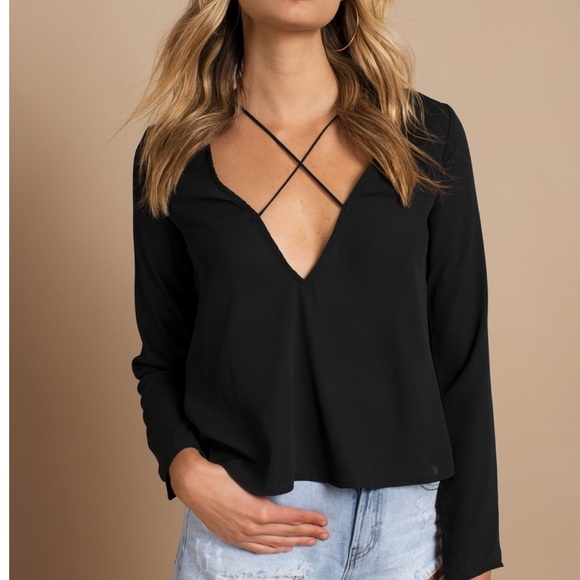 Tobi Tops - Tobi NWT Zohar Black Blouse